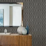Brewster Home Fashions Monge Charcoal Geometric Wallpaper - SKU 4025-82547
