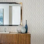 Brewster Home Fashions Monge Silver Geometric Wallpaper - SKU 4025-82548