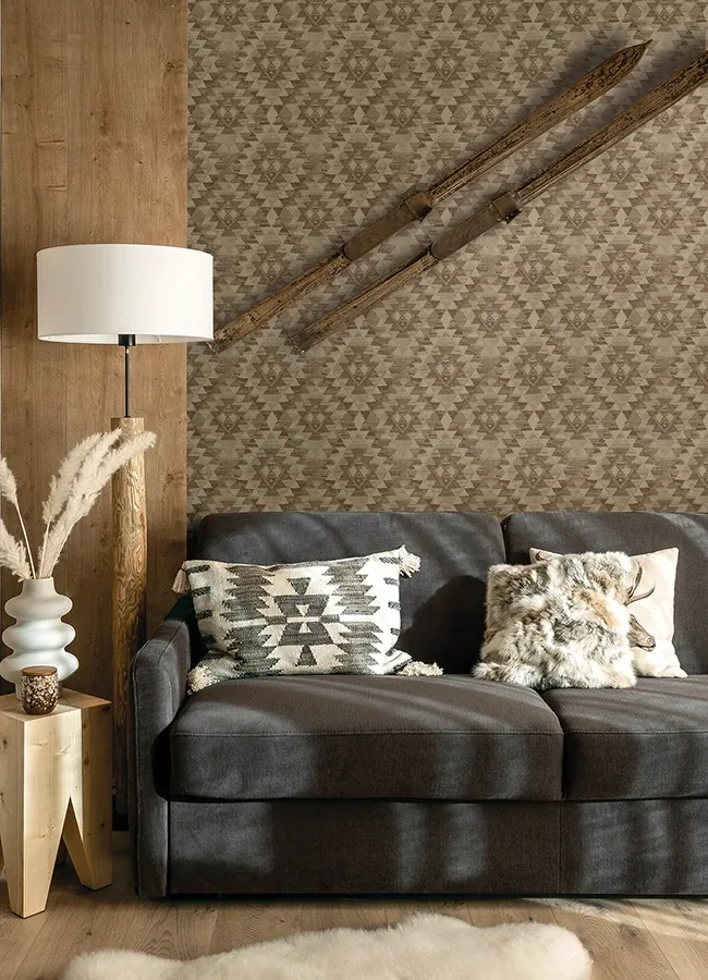 Brewster Home Fashions Montana Maroon Wallpaper - SKU 4142-72606