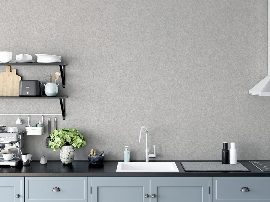Brewster Home Fashions Monty Grey Faux Fabric Wallpaper - SKU AH532503