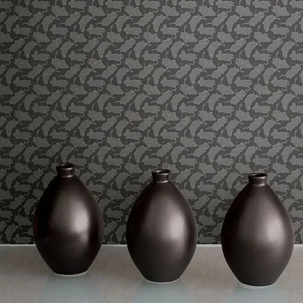 Brewster Home Fashions Moomintroll Dark Grey Novelty Wallpaper - SKU SD5167-1