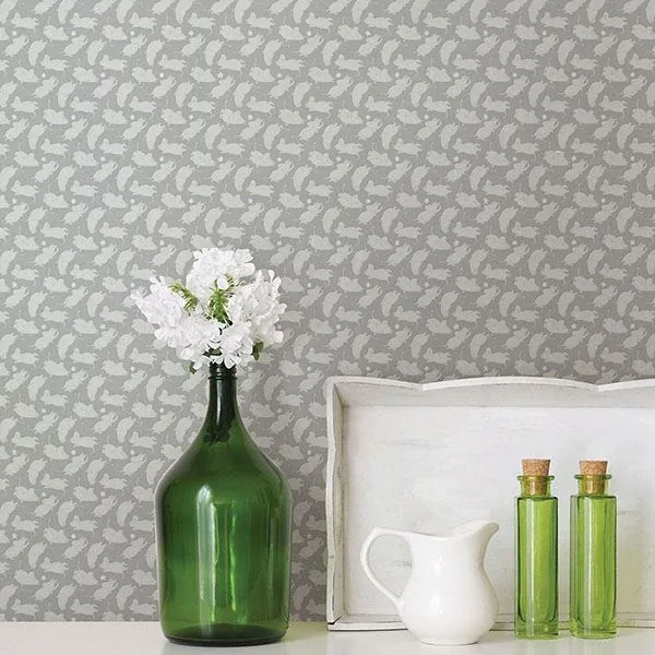 Brewster Home Fashions Moomintroll Light Grey Novelty Wallpaper - SKU SD5167-4