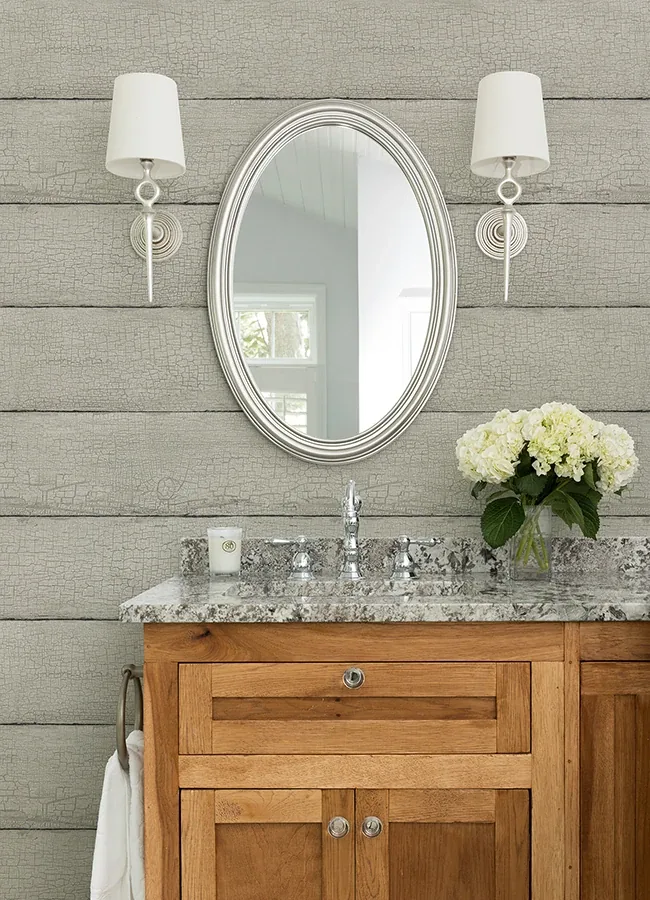 Brewster Home Fashions Morgan Grey Distressed Wood Wallpaper - SKU 4072-70012