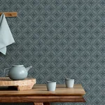Brewster Home Fashions Morgrove Blue Trellis Wallpaper - SKU 4164-M1834
