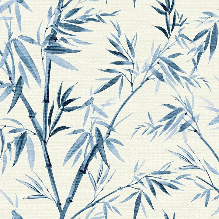 Brewster Home Fashions Moriko Blue Bamboo Wallpaper - SKU AH924107