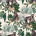 Brewster Home Fashions Morris Cream Tropical Jungle Wallpaper - SKU WLD53108W