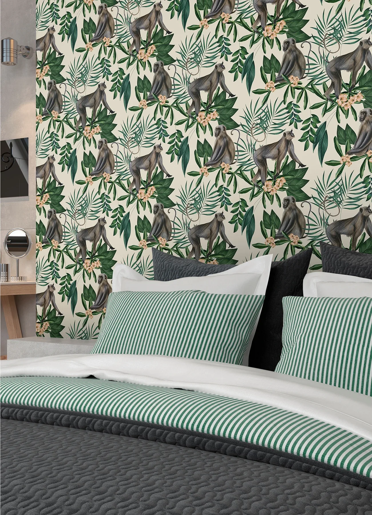Brewster Home Fashions Morris Cream Tropical Jungle Wallpaper - SKU WLD53108W