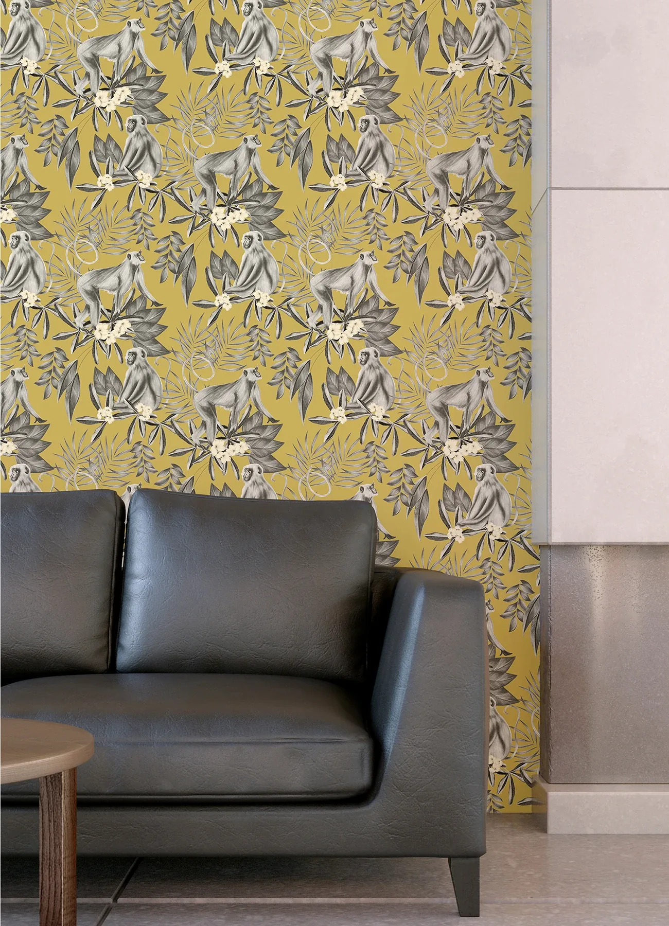 Brewster Home Fashions Morris Mustard Tropical Jungle Wallpaper - SKU WLD53110W
