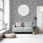 Brewster Home Fashions Mortimer Grey Brick Wallpaper - SKU AH295200