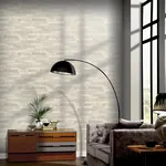 Brewster Home Fashions Mortimer Taupe Brick Wallpaper - SKU AH295201