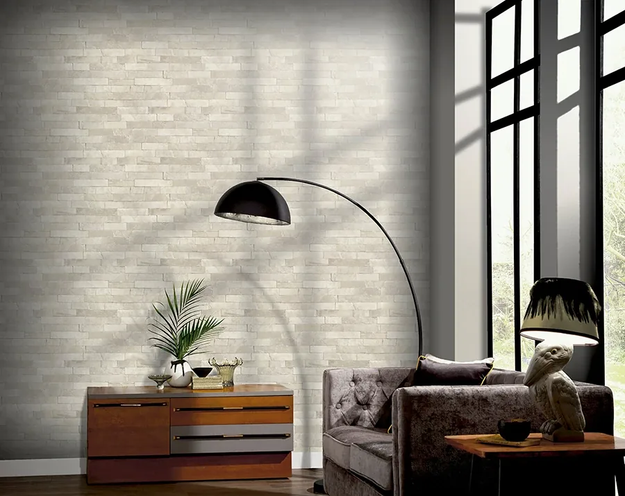 Brewster Home Fashions Mortimer Taupe Brick Wallpaper - SKU AH295201