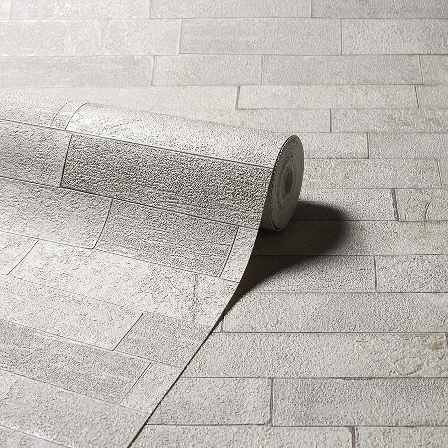 Brewster Home Fashions Mortimer Taupe Brick Wallpaper - SKU AH295201