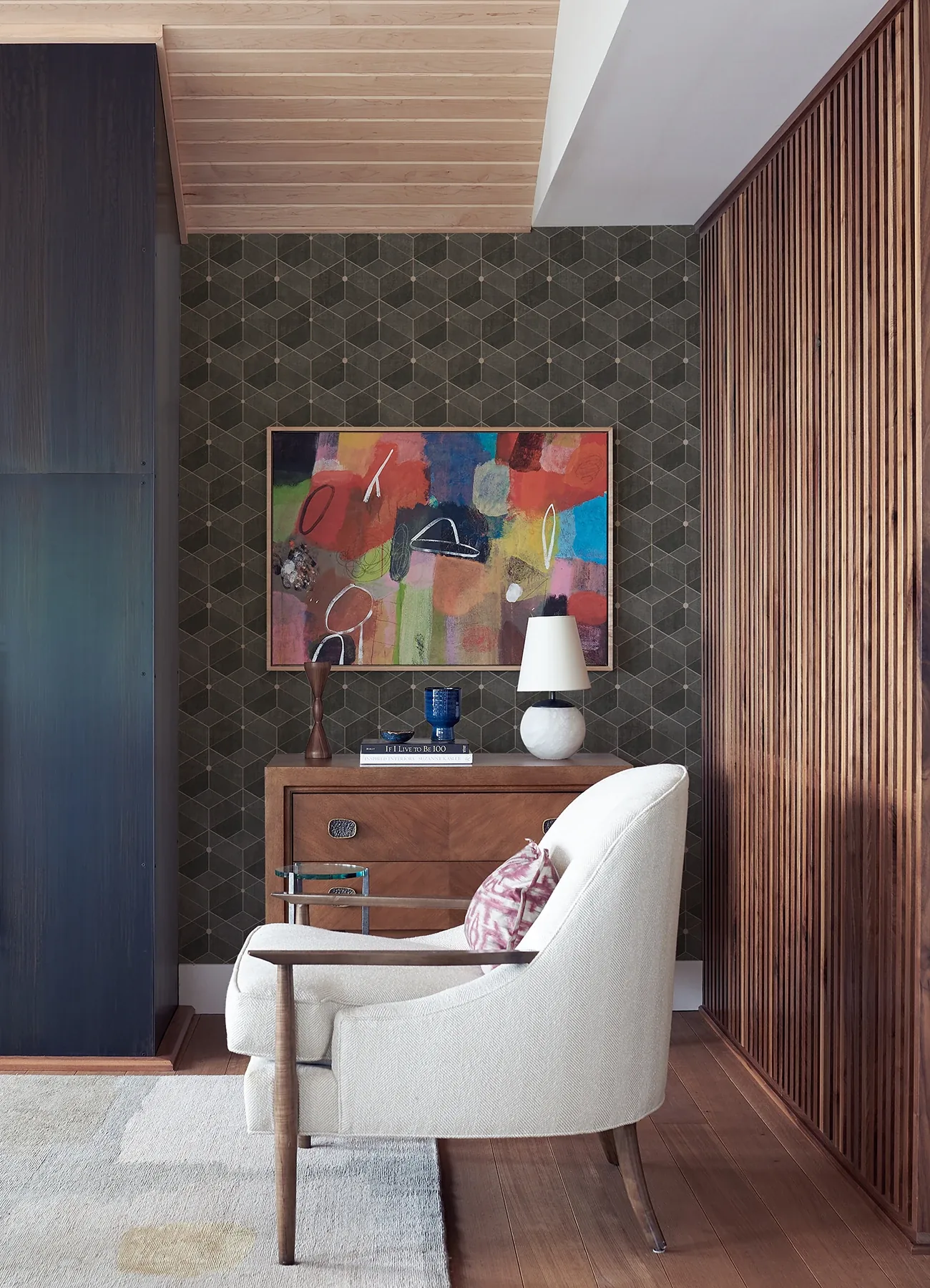 Brewster Home Fashions Muir Chocolate Geo Wallpaper - SKU 4082-382024