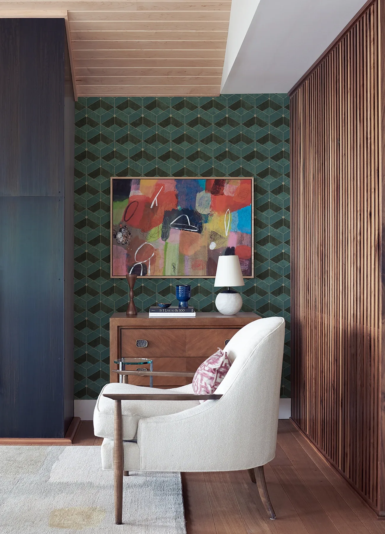 Brewster Home Fashions Muir Teal Geo Wallpaper - SKU 4082-382023