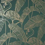 Brewster Home Fashions Mulholland Dark Green Flamingo Wallpaper - SKU FD42946