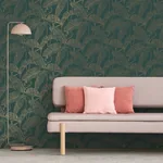 Brewster Home Fashions Mulholland Dark Green Flamingo Wallpaper - SKU FD42946