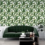 Brewster Home Fashions Musa Green Palm Tree Wallpaper | Wallpaper Twins Brewster Home Fashions Musa Green Palm Tree Wallpaper - SKU AH909604