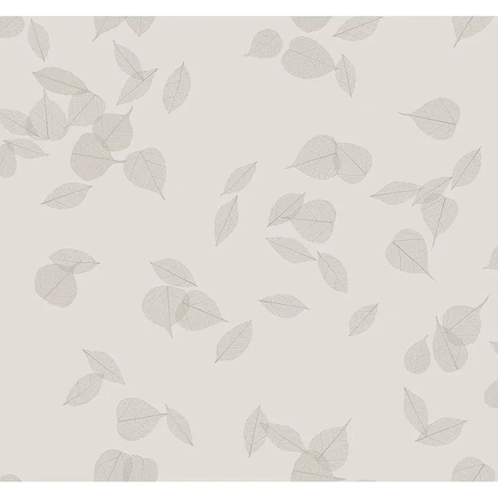 Brewster Home Fashions Myles Light Grey Leaves Wallpaper - SKU 4174-4648
