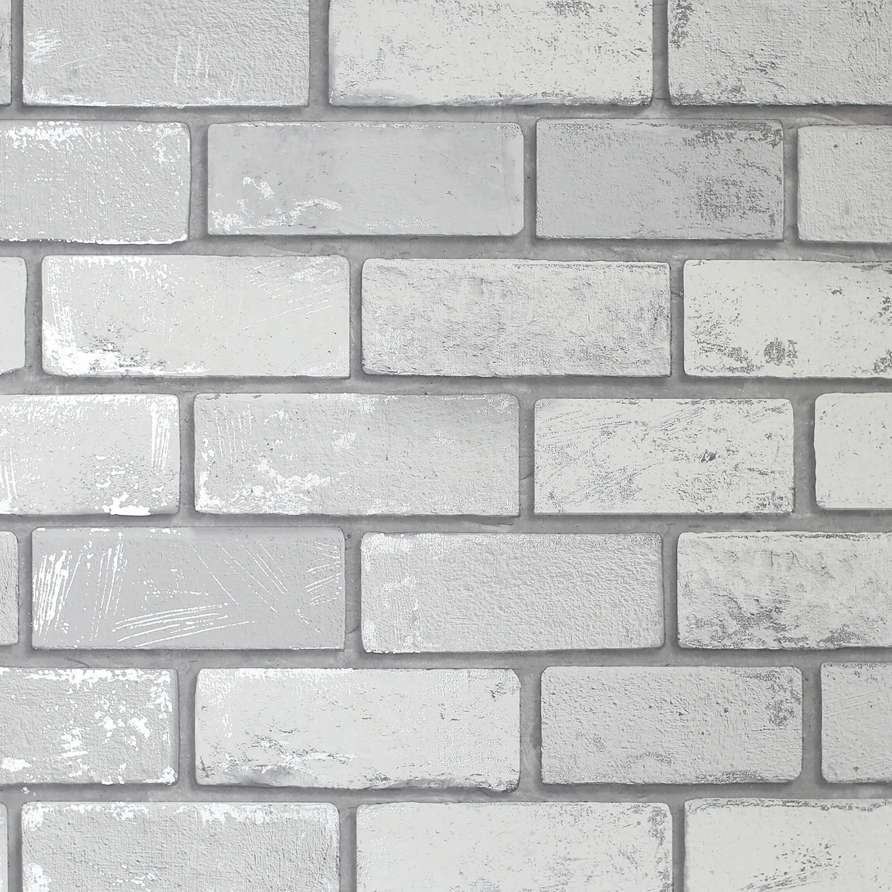 Brewster Home Fashions Myron Dove Metallic Brick Wallpaper - SKU AH692201