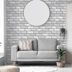 Brewster Home Fashions Myron Dove Metallic Brick Wallpaper - SKU AH692201