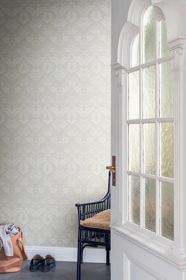 Brewster Home Fashions Myrtle Dove Floral Ogee Wallpaper - SKU 4171-82056