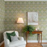 Brewster Home Fashions Myrtle Green Floral Ogee Wallpaper - SKU 4171-82058