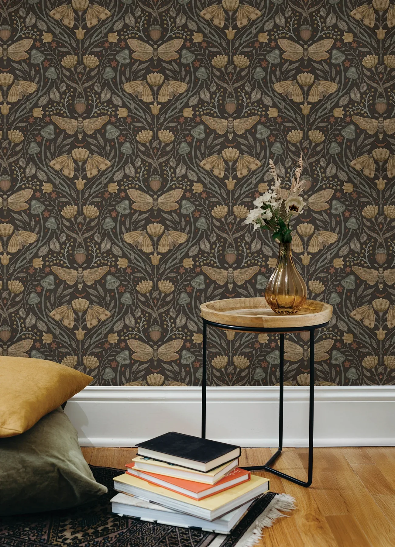 Brewster Home Fashions Mystic Moth Black Forest Magic Wallpaper - SKU 4169-83116