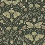 Brewster Home Fashions Mystic Moth Dark Green Forest Magic Wallpaper - SKU 4169-83120