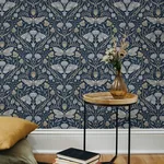 Brewster Home Fashions Mystic Moth Navy Forest Magic Wallpaper - SKU 4169-83118