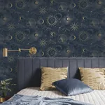 Brewster Home Fashions Mystic Navy Celestial Wallpaper - SKU 4203-27587