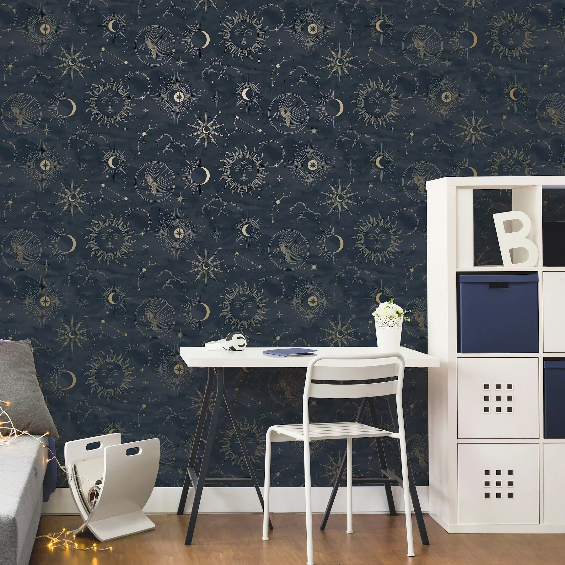 Brewster Home Fashions Mystic Navy Celestial Wallpaper - SKU 4203-27587