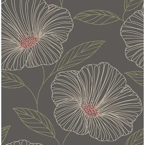 2904-24319 | Mythic Brown Floral Wallpaper