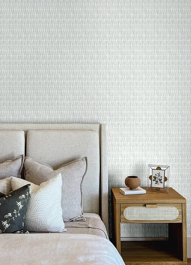 Brewster Home Fashions Nabi Light Blue Geometric Wallpaper - SKU 4148-27467
