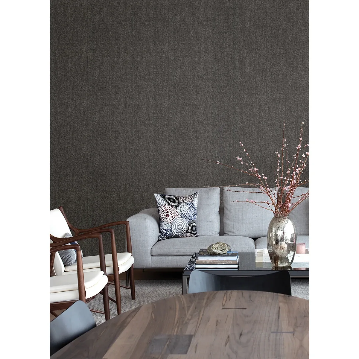 Brewster Home Fashions Nagano Black Distressed Texture Wallpaper - SKU 2984-2215
