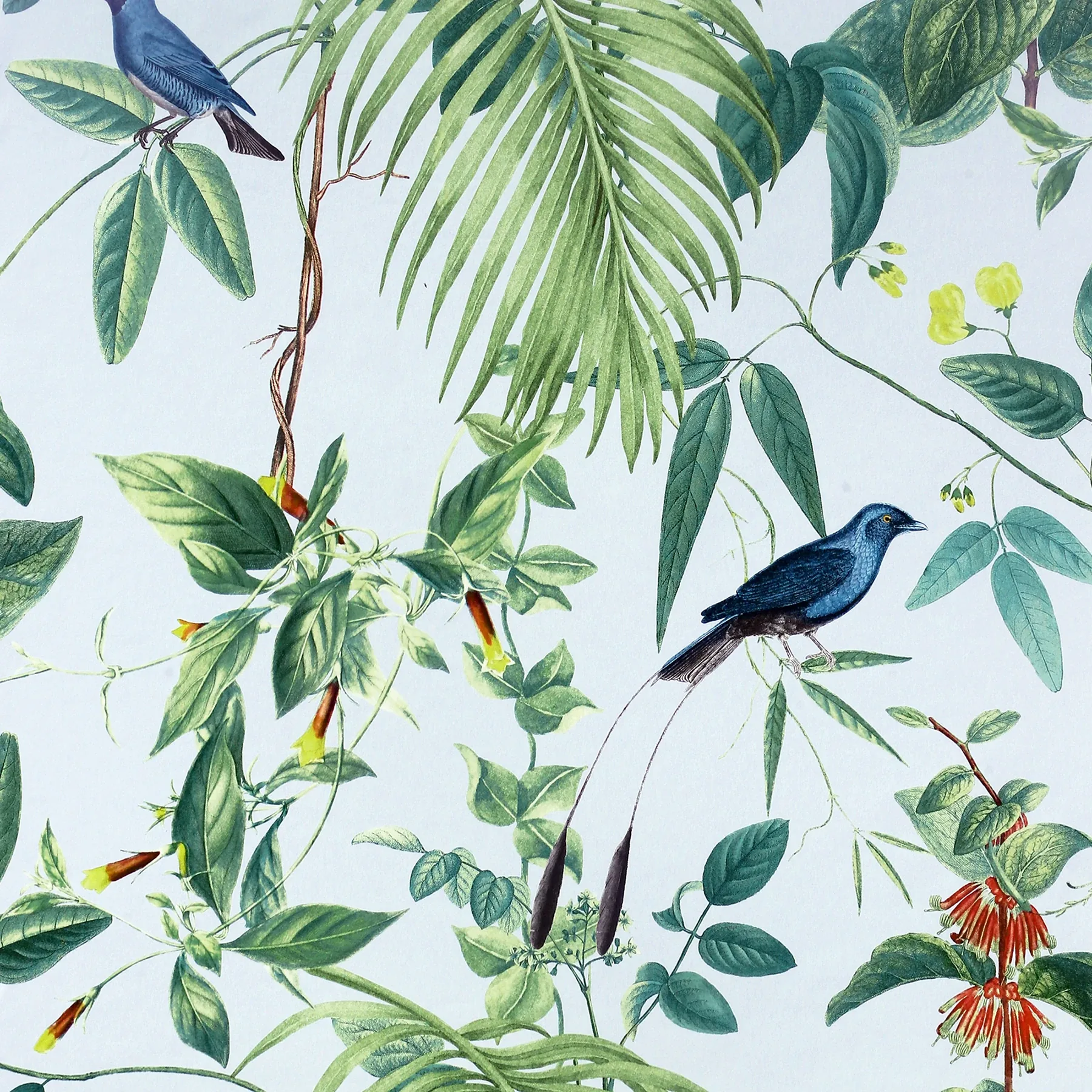Brewster Home Fashions Nanette Light Blue Tropical Garden Wallpaper - SKU AH921609