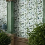 Brewster Home Fashions Nanette Light Blue Tropical Garden Wallpaper - SKU AH921609