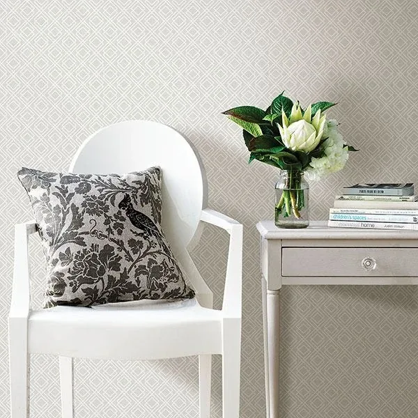 Brewster Home Fashions Napa Light Grey Grey Geometric Wallpaper - SKU 3117-24177
