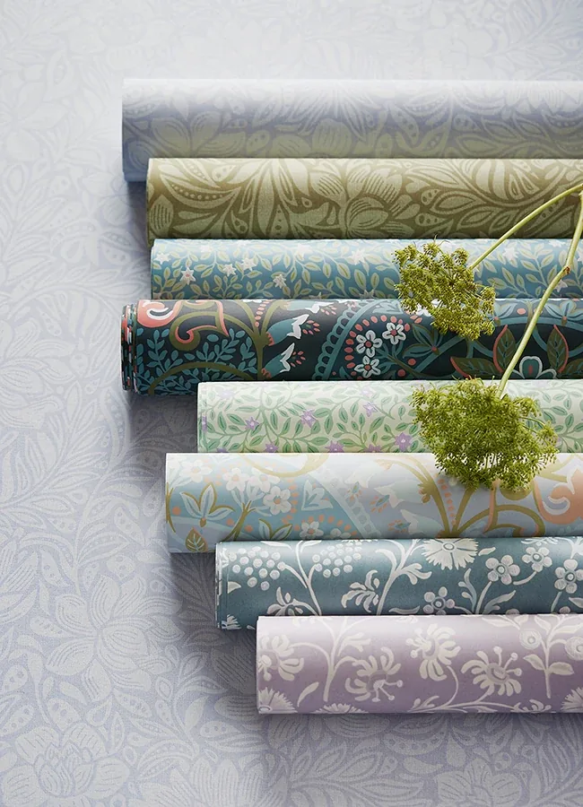 Brewster Home Fashions Nasrin Blueberry Damask Wallpaper - SKU 316015