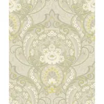 Brewster Home Fashions Nasrin Light Grey Damask Wallpaper - SKU 316010