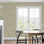 Brewster Home Fashions Nasrin Light Grey Damask Wallpaper - SKU 316010