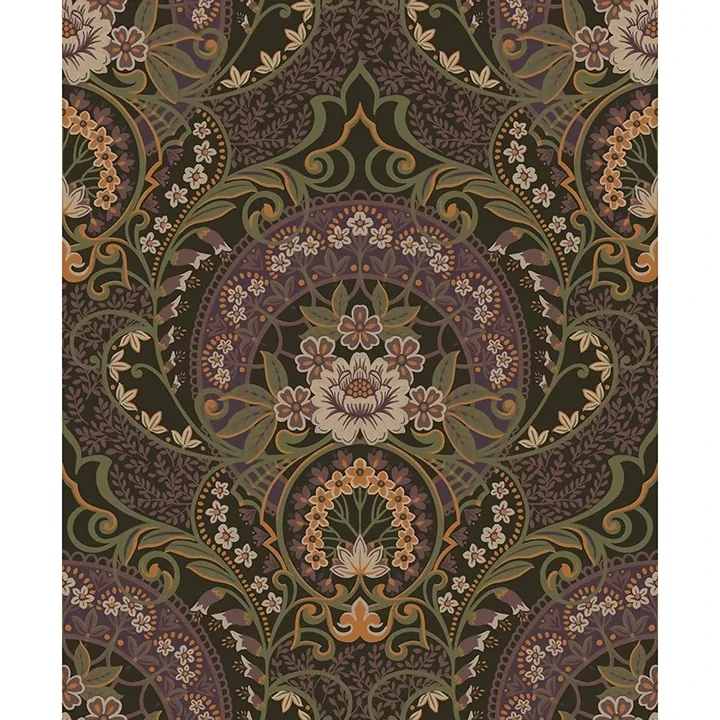 316016 | Nasrin Purple Damask Wallpaper
