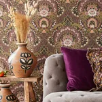 Brewster Home Fashions Nasrin Purple Damask Wallpaper - SKU 316016