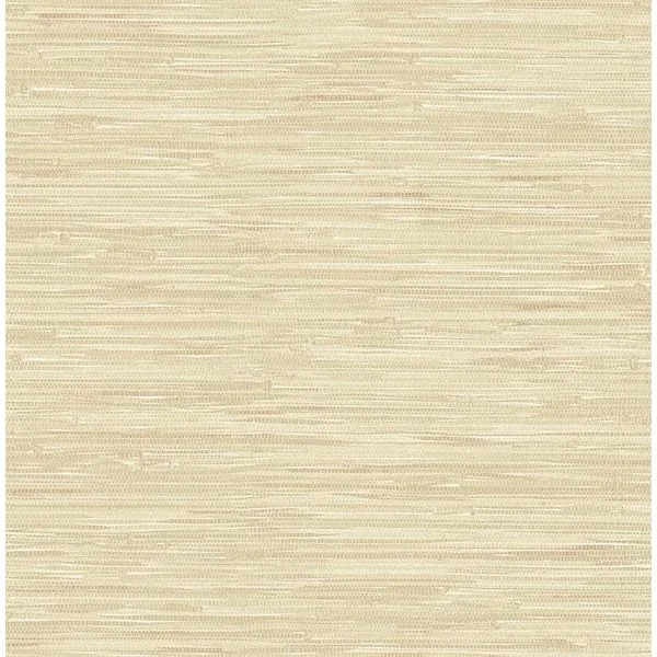 2704-22267 | Natalie Taupe Faux Grasscloth Wallpaper