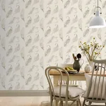 Brewster Home Fashions Natsuko Metallic Feathers Wallpaper - SKU AH692601