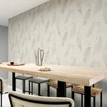Brewster Home Fashions Natsuko Metallic Feathers Wallpaper - SKU AH692601