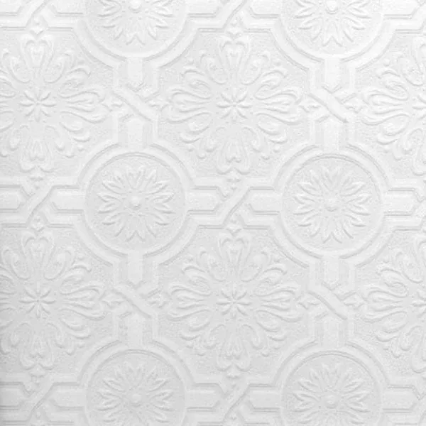Brewster Home Fashions Nazareth White Paintable Wallpaper - SKU 497-32817