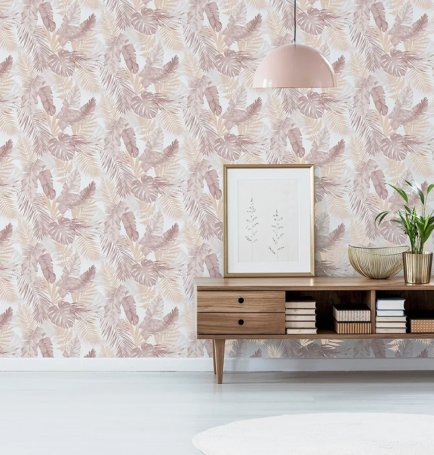 Brewster Home Fashions Nell Blush Tropical Wallpaper - SKU AH297107