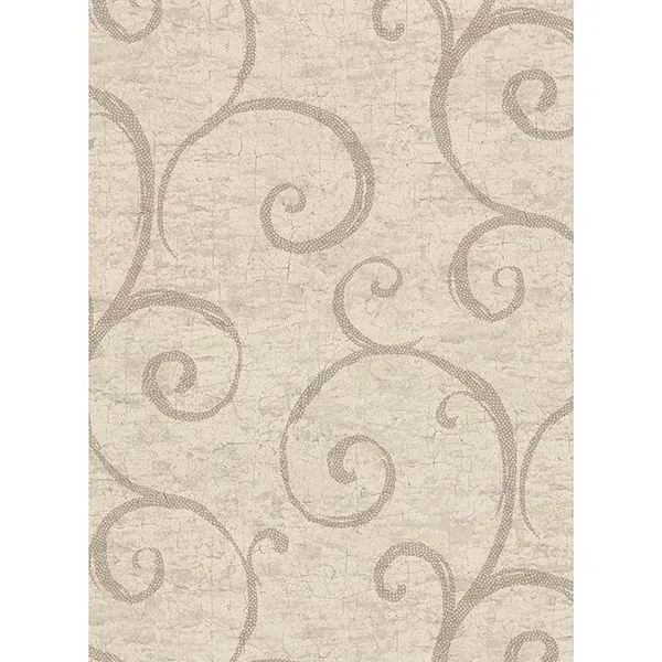 2921-50707 | Newbury Taupe Geometric Faux Plaster Wallpaper