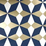 Brewster Home Fashions Newby Navy Geometric Wallpaper - SKU 2900-42548