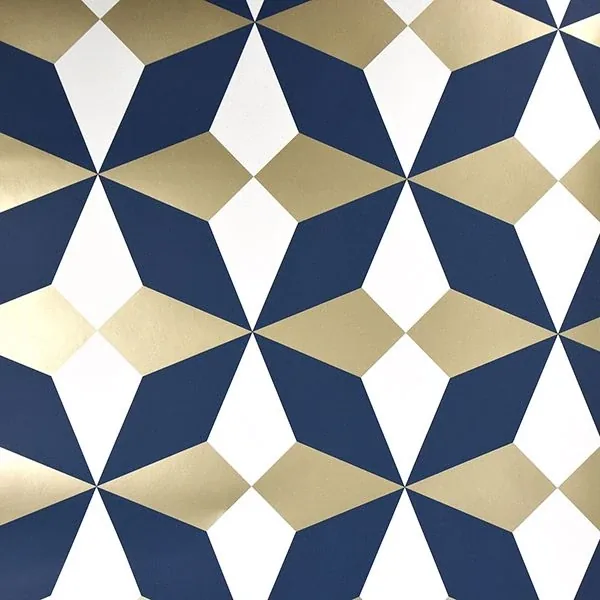 Brewster Home Fashions Newby Navy Geometric Wallpaper - SKU 2900-42548